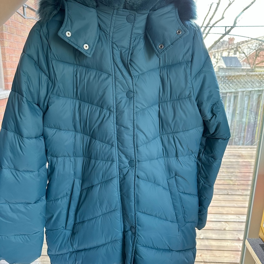 Abercrombie Teal Puffer Jacket